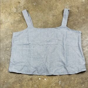 J. Crew Navy and White Striped Linen Tank Top NWT
Size: 3x